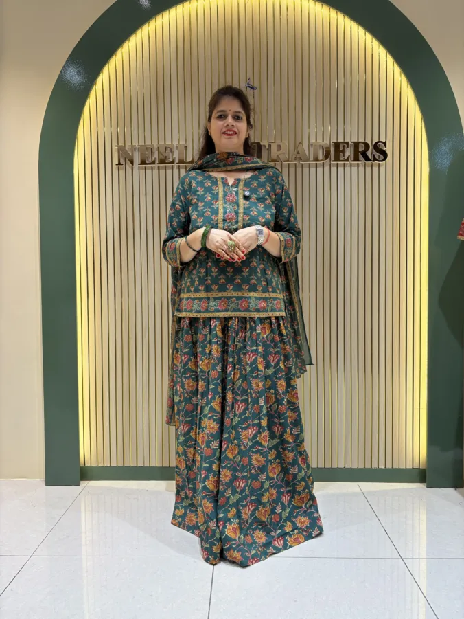 Elegant Maroon Floral Printed Anarkali Suit with Matching Dupatta