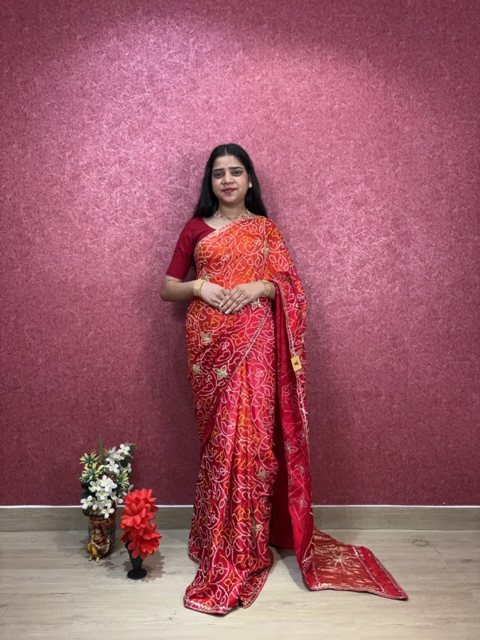 NEELAM TRADERS NEW LAUNCH budget friendly gajji silk replica saree  with heavy lakda patta pallu in Modal Gajji fabric