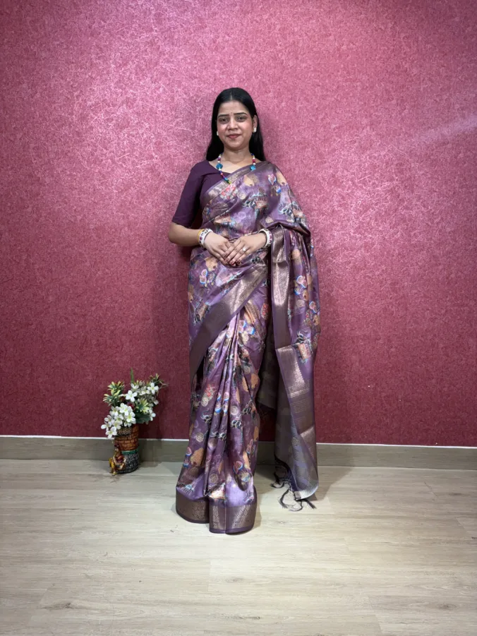 NEELAM TRADERS NEW LAUNCH 3D ELEPHANT PRINT SAREE WITH ZARI BUTIYA ALL OVER IN SOFT SILK FABRIC