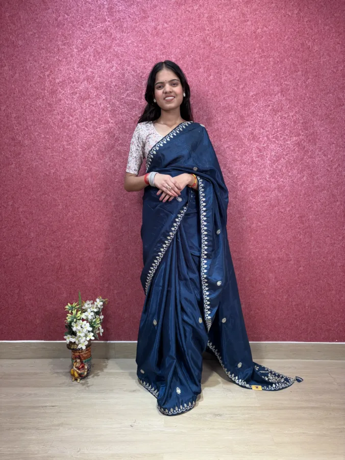NEELAM TRADERS NEW LAUNCH wedding special saree with heavy pallu pittan work all over in H.O Silk Fabric