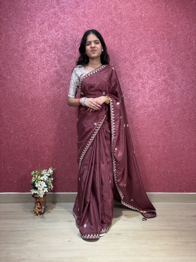 NEELAM TRADERS NEW LAUNCH wedding special saree with heavy pallu pittan work all over in H.O Silk Fabric