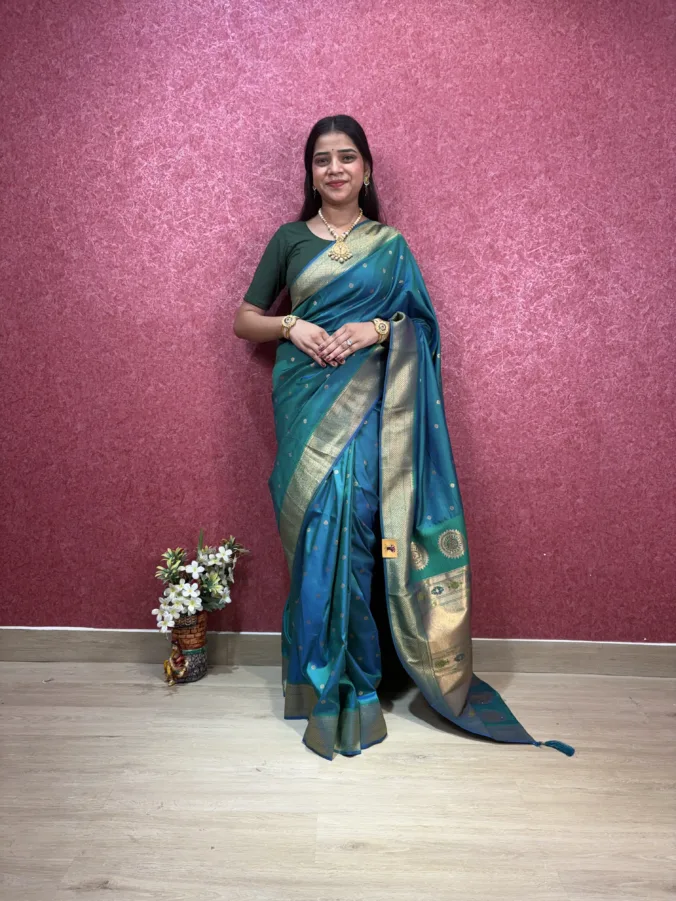 NEELAM TRADERS NEW LAUNCH SOUTH INDIAN KANJVARAM SAREE WITH HEAVY ZARI WEAVING WORK ALL OVER IN SOFT SILK FABRIC
