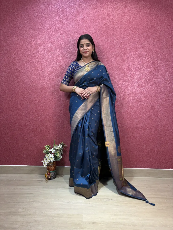 NEELAM TRADERS NEW LAUNCH SOUTH INDIAN KANJVARAM SAREE WITH HEAVY ZARI WEAVING WORK ALL OVER IN SOFT SILK FABRIC